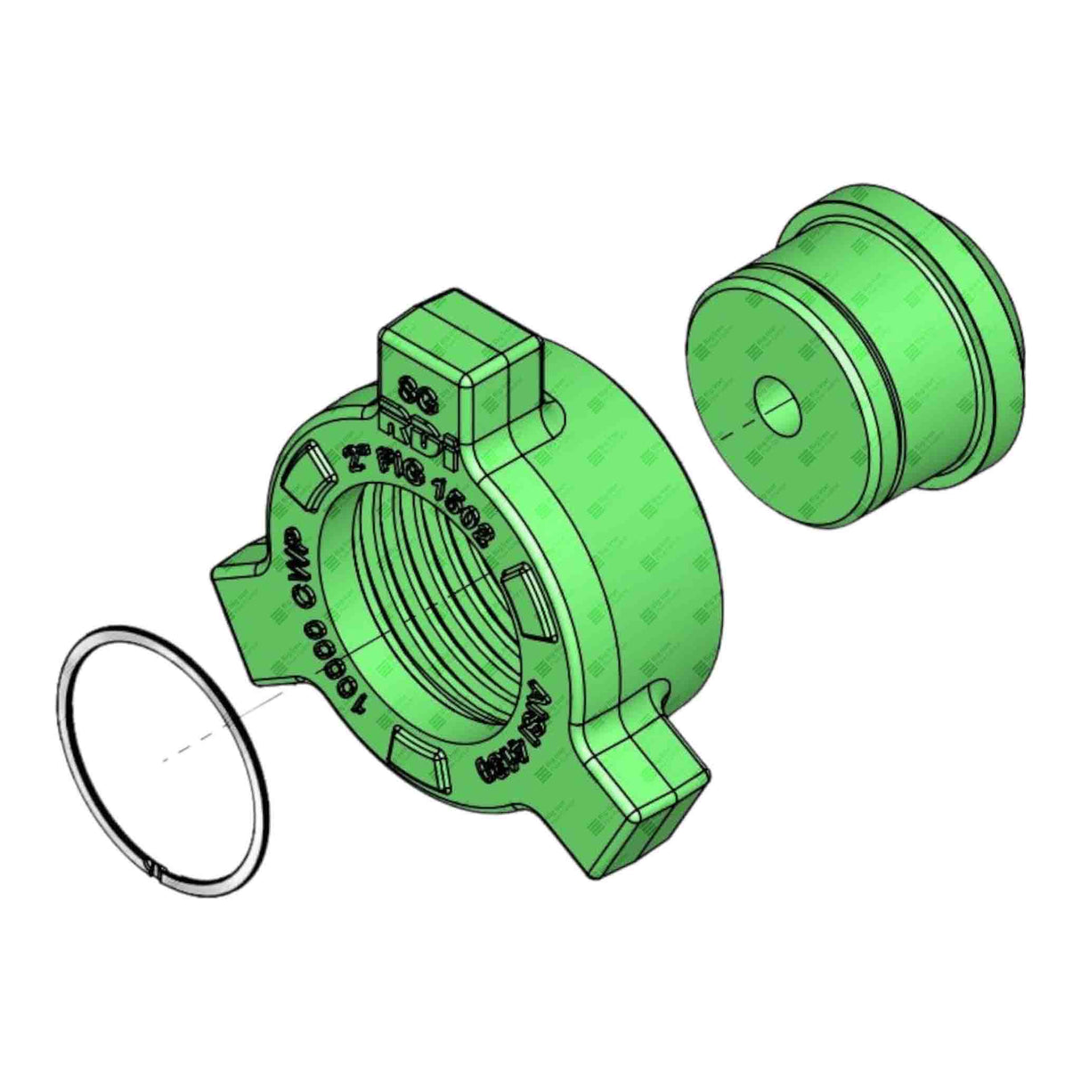 Blanking Cap, 2” 1502 M, 1/2” NPT Tap, 10000 psi, Sour Service