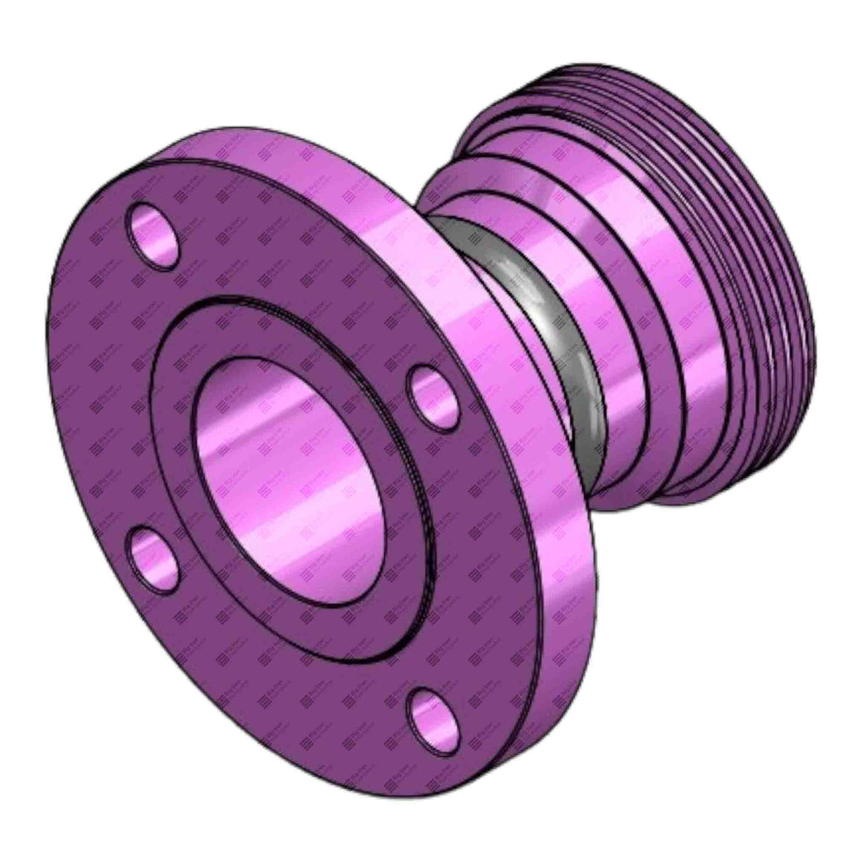 Flange Adapter, 3" 150# RF x 3" 206 F, BW, 285 psi, Sour Service