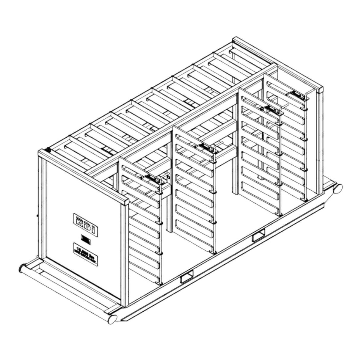 Pipe Sloop Skid For 4In Fig 602 & 2In Fig 1502 15,000 Lbs Max Gross Capacity